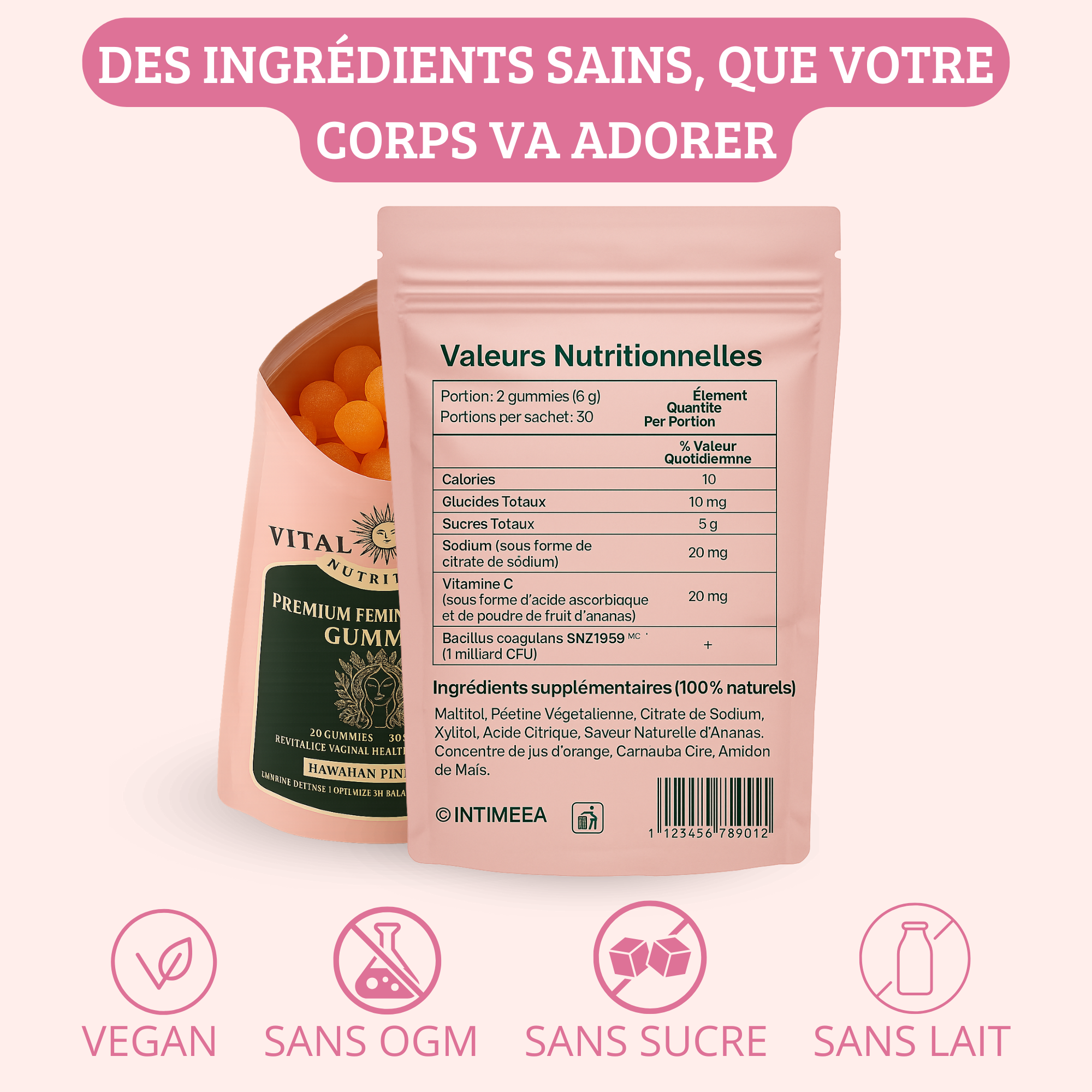 Nüa+ ⎜ Gummies Intimes + Coffret Extra Offert